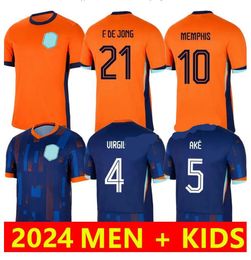 NetHErlANdeas MEMPHIS HoLLAnd Soccer Jersey 2024 Euro Dutch National Team Football Shirt 24/25 Men Kids Kit Full Set Home Away XAVI GAKPO