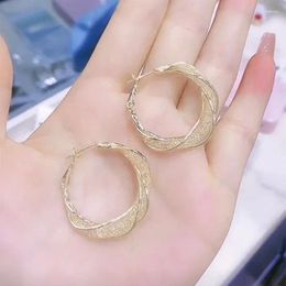 Hoop Earrings Hollow Crystal Small Ear Ring Trendy Unique Graceful Personality Circle Women