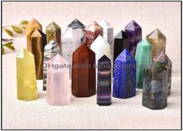 Arts And Crafts Arts Gifts Home Garden Colors Natural Stones Crystal Point Wand Amethyst Rose Quartz Healing Stone Energy Ore Mine2924588