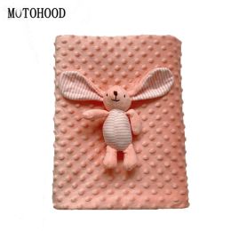 sets MOTOHOOD Double Layers Velvet Kids Blanket For Baby Blankets Fleece Boys Girls Sleeping Bedding Swaddle Warm Baby Wrap