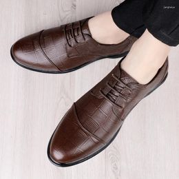 Casual Shoes 2024 Brand Men Top Quality Oxfords British Style Genuine Leather Dress Business Formal Flats