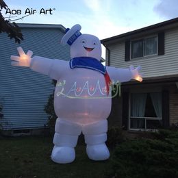 wholesale Custom Halloween model inflatable stay puft ghost-master with led lights for sale