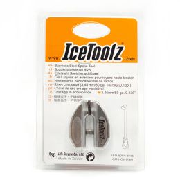 Tools IceToolz 08C5 Bike Spoke Tool Stainless Steel Professional Spoke Wrench for 3.45mm/0.136" Nipples, 08C5, E03 Bicycle Repair Tool