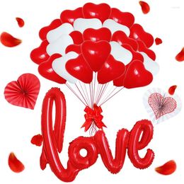 Party Decoration 54pcs/set Pink Red Heart Latex Balloons Love Balloon Wedding Birthday Decorations Valentine's Day Supplies Room