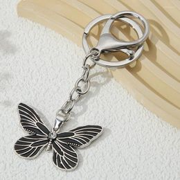 Keychains Pretty Enamel Butterfly Animals Insect Key Rings For Women Girls Friendship Gift Handbag Decorations Jewellery