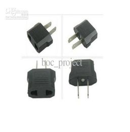 EU AU to US AC power plug adapter travel converter new black 100pcslot3746130