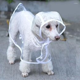 Dog Apparel Pet Raincoat Light Waterproof Clothing Rain Coat Jacket Hood Chubasquero Perro Pets Dogs Rainsuit Coats Clothes