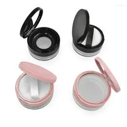 Storage Bottles Wholesale Custom Logo Cosmetic Loose Powder Packaging Box 20g Compact Case With Sponge Power Puff Mirror