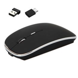 Mice Wireless Mouse Chargeable Portable Silent Usb and Typec Dual Mode Mouse 3 Adjustable Dpi for Laptop, , Book, Android, Pc