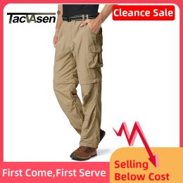 Pants TACVASEN Zip Off Hiking Pants Convertible Shorts Mens Cargo Work Pants Lightweight Breathable Trousers Workwear Outdoor Bottoms
