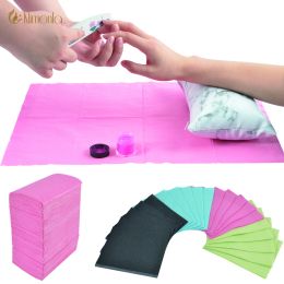 Remover 50/125Pcs Nail Art Table Mat Disposable Foldable Clean Pad Beauty Nail Care Polish Waterproof Tablecloth Manicure Tool Lint Pape