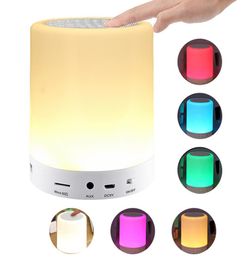 Portable Smart Wireless Bluetooth Speaker Player Touch Pat Light Colourful Led Night Light Bedside Table Lamp For Better Sleeps5725478