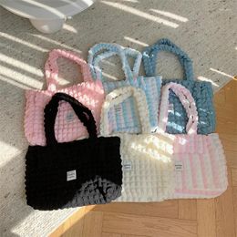 Evening Bags Korean Fashion Cloud Bubble Shoulder Bag 2024 Soft Large Capacity Shopper Female High Quality Underarm