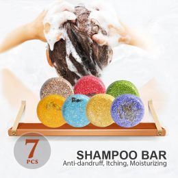 Shampoos PURC Solid Shampoo Bar Handmade Colour Shampoo Refreshing AntiDandruff Soap For Hair Scalp Treatments