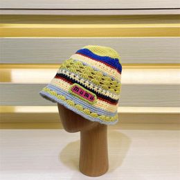 Wide Brim Hats Handmade Knitted Bucket Hat Designer Women Fisherman Fashion Beanie Cap Men Baseball Caps Casual