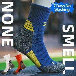 Socks Deodorant Nano Copper Sports Socks for Men Antibacterial Basketball Climbing Sock Summer Compression MTB Cycling Bicycle Running