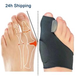 Treatment 2Pcs Toe Separator Hallux Valgus Bunion Corrector Orthotics Feet Bone Thumb Adjuster Correction Pedicure Sock Straightener Tools