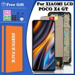 Screens Original For Xiaomi Poco X4 GT LCD Touch Screen Digitizer Replacement Parts For Xiaomi Pocophone X4 GT 22041216G lcd With Frame