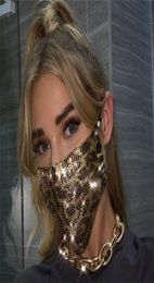 Trendy Bling Rhinestone Face Mask Jewlery for Women Face Body Jewellery Night Club Decorative Jewellery party face maskFactory Outle8113725