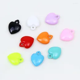 Pendant Necklaces 20 Pieces Tiny Spray Paint Heart Charms Mix Color Jewelry Pendants For Necklace Making 8554