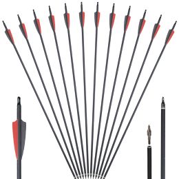 Darts Carbon Arrows for Archery Bow 31.5 inch ID 6.2mm Arrows for Hunting Bow Shooting Sports for Recurve Compound Bow