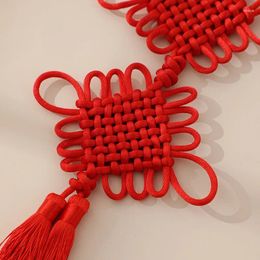 Decorative Figurines Aqumotic Red Large Knotting Chinese Knot Art Feng Shui Pendant Car Decoration Mascot National Style Hand Made Gift