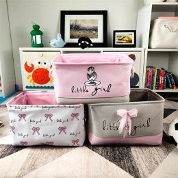 Baskets Pink Laundry Basket Storage Bag Barrel Toys Clothing Laundry Organizer Holder Pouch Household Laundry Hamper Cesto Organizador