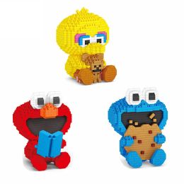 Blocks Lovely cartoon Sesames Street figures micro diamond block ELMO BIG BIRD COOKIE MONSTERS building bricks nanobricks toys for gift