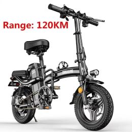 Bicycle Electric Bike 25Ah 48V 400W Lithium Battery 14 Inch Electric Bike Folding Electric Bicycle Adult Commuter Assist Electric Bike