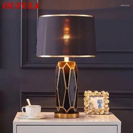 Table Lamps OUFULA Contemporary Ceramics Lamp Luxurious Living Room Bedroom Bedside Desk Light El Engineering Decorative