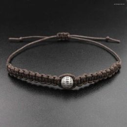 Charm Bracelets Titanium Steel Retro Bead Bracelet Braid Friendship Rope Thread String Gift For Men Women Couples