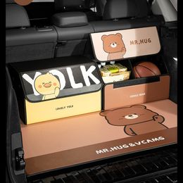 Car trunk storage foldable cartoon cute storage box