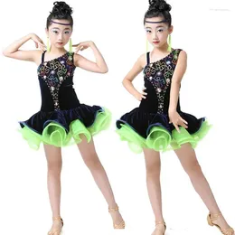 Stage Wear Ballroom Latin Dance Dress Kids Ballet Jazz Performance Costumes Competition Skating Dresses