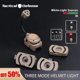Lights Tactical Airsoft Helmet Light Princeton Softair FAST MICH MOLLE Head Lamp White Light Red Green IR LED utdoor Survival Weapon
