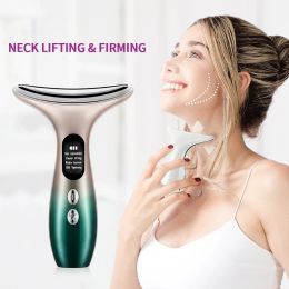 Massager Neck Face Massage EMS Double Chin Remover V Line Chin Lift Up 3 Colours LED Devices Anti Neck Wrinkle Face Slimmer Chin Reducer