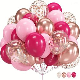 Party Decoration 20PCS Pink Peach Red And Rose Gold Colorful Paper Balloon Girl Birthday Baby Shower Valentine's Day