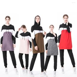 Women's Hoodies 2024 Autumn Middle East Arab Hui Muslim Sportswear Casual Wear Hooded Two Suit