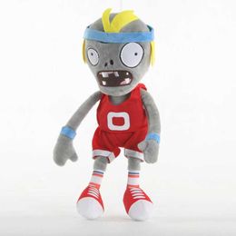 Plush Dolls 1pcs 30cm Zombies Plush Doll PVZ FOOTBALL ZOMBIE Plush Soft Stuffed Plush Toy Doll Gifts for Children Kids T240422