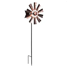 Garden Decorations Wrought Iron Rotating Windmill Yard Decor Pinwheel Metal Decorative Pinwheels Stake Farmhouse Modern Stakes Hook Lawn