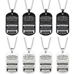 Pendant Necklaces To My Grandson Dog Tag Necklace Gift For Luxury Family Jewellery Birthday