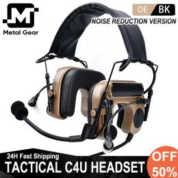 Accessories C4U Tactical Headset Headworn Comtac Series Pickup Active Noise Reduction Outdoor Shooting Headphone Military Earphone U94PTT