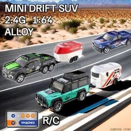 Electric/RC Car RC Cars 2.4G 5-Channel 164 Alloy Mini Remote Control SUV Drifts One Hour Long Endurance Electric Off-road Vehicle for Children 240424