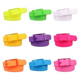 Belts Candy Type Fashion Men And Women Lovers General Belt Silica Gel Belt Plastic Belt Defence Allergy Environmental Protection Belt 240423