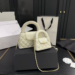 Two Sizes Mini Women Portable Shoulder Bag Cute Designer Wallet Diamond Lattice Leather Quilted Coin Purse Luxury Handbag Card Holder Suitcase 12 18CM