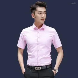 Men's Casual Shirts Man Shirt Business Plain White For Men Clothing Button Up With Sleeves Tops Elegant Aesthetic Xxl Slim Fit Fashion 2024