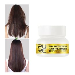 Treatments PURC Sun Protection Hair Mask Smoothing Shine Repairs Frizzy Dry Hair Scalp Treatment Hair Care Products for Women Men 60ml
