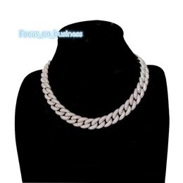 Hip hop Jewellery 20mm Choke Gold Plated Diamond 3a zircon Iced Out Large Cuban Link Chain For Men Women