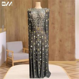 Party Dresses Real Images Black Long Sleeve Women Prom Dress With Shinny Diamonds Court Train Evening Wedding Gown Host Birthday