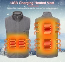 Men Women Outdoor USB Infrared Heating Vest Flexible Electric Thermal Winter Warm Jacket Clothing For Sports Hiking Riding5507194