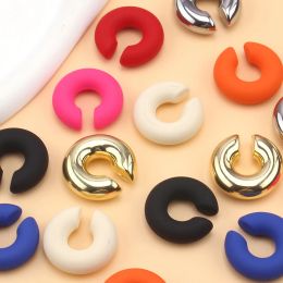 Earrings Non Piercing Gold Colour Clip Colourful Cshaped Gloss Ear Bone Clips Fake Cartilage Earrings for Women Girls Fashion Jewellery Gift